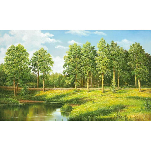 NEAR VORONEZ Black Modern Wood Framed Art Print by Osipova, Svetlana