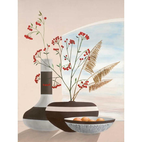 Rowan Berries I Black Modern Wood Framed Art Print by Sedalia, David