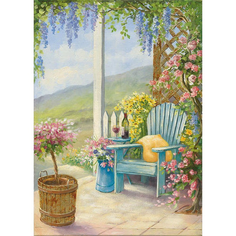 Veranda II White Modern Wood Framed Art Print by Erwin, Eric