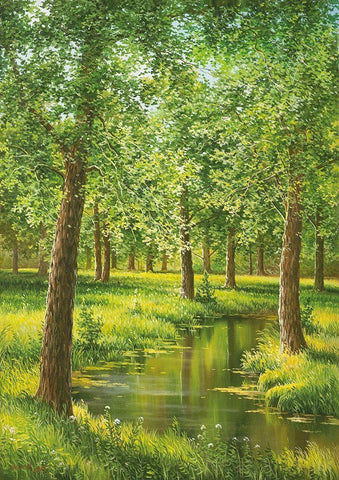 NEAR KAZAN White Modern Wood Framed Art Print with Double Matting by Osipova, Svetlana