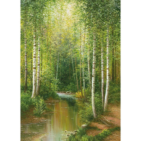 NEAR SAMARA Black Modern Wood Framed Art Print by Osipova, Svetlana