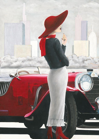 Charlene II White Modern Wood Framed Art Print with Double Matting by Sedalia, David