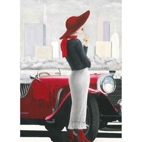 Charlene II Black Modern Wood Framed Art Print with Double Matting by Sedalia, David