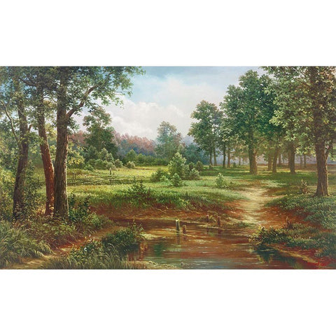 AFTERNOON CALM Gold Ornate Wood Framed Art Print with Double Matting by Osipova, Svetlana