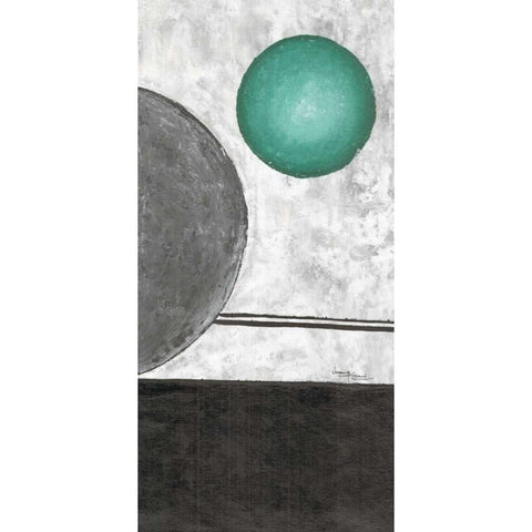 Sphere II White Modern Wood Framed Art Print by Kikani, Umang
