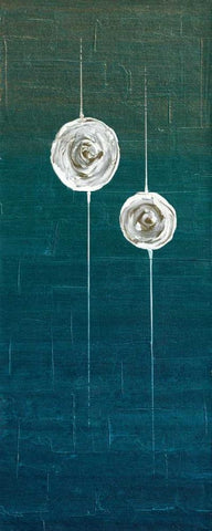 Impuls II White Modern Wood Framed Art Print with Double Matting by Kikani, Umang