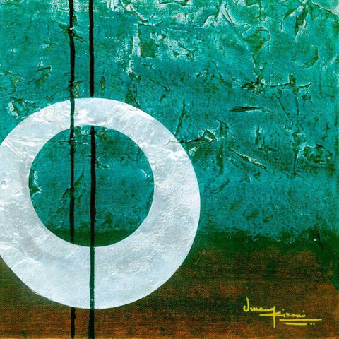 Aureole II Black Modern Wood Framed Art Print by Kikani, Umang