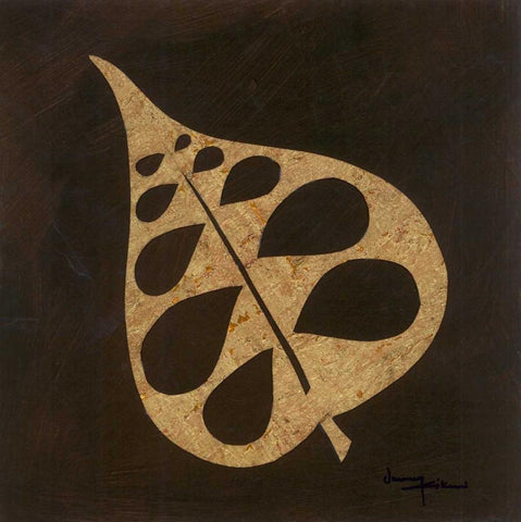 Exotic Leaf II White Modern Wood Framed Art Print with Double Matting by Kikani, Umang