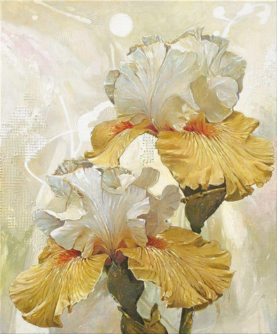 VANILLA IRIS III Black Ornate Wood Framed Art Print with Double Matting by Sestillo, Enrico