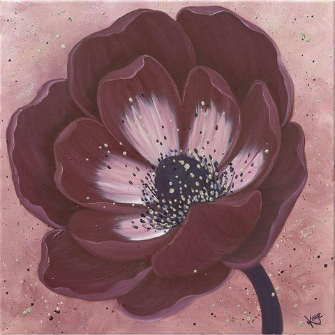 MOHAGONY ANEMONE II Gold Ornate Wood Framed Art Print with Double Matting by Lake, Kaye