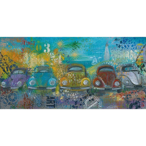 BEETLE LINE White Modern Wood Framed Art Print by Mizo