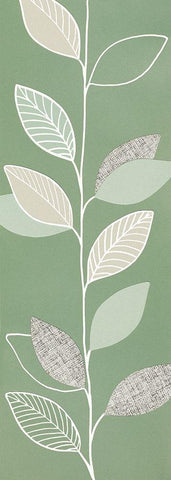 GREEN PAGEANT III White Modern Wood Framed Art Print with Double Matting by Design Show