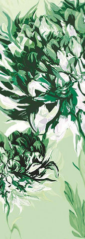 GREEN ALLURE I Black Ornate Wood Framed Art Print with Double Matting by Scaffardi, Sally