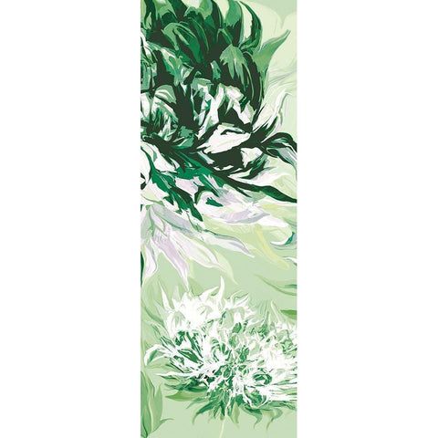 GREEN ALLURE II White Modern Wood Framed Art Print by Scaffardi, Sally