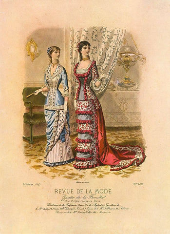 REVUE DE LA MODE I White Modern Wood Framed Art Print with Double Matting by Dubois, Alain
