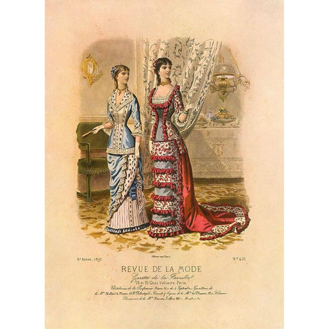 REVUE DE LA MODE I Black Modern Wood Framed Art Print by Dubois, Alain