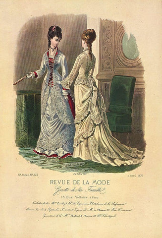 REVUE DE LA MODE II White Modern Wood Framed Art Print with Double Matting by Dubois, Alain