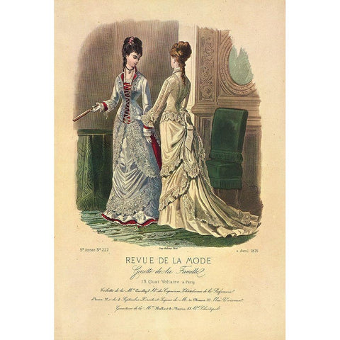 REVUE DE LA MODE II Black Modern Wood Framed Art Print by Dubois, Alain