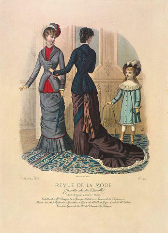 REVUE DE LA MODE III White Modern Wood Framed Art Print with Double Matting by Dubois, Alain