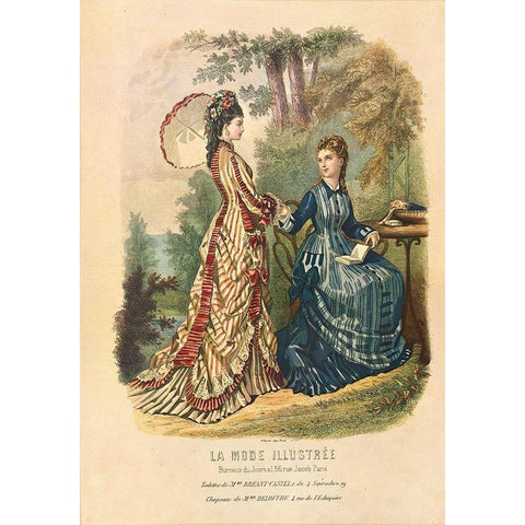 LA MODE ILLUSTREE II Black Modern Wood Framed Art Print by Dubois, Alain