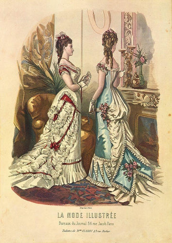 LA MODE ILLUSTREE III Black Ornate Wood Framed Art Print with Double Matting by Dubois, Alain