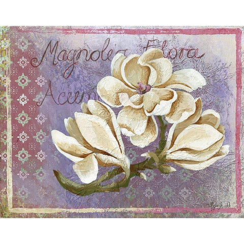 FLOWER CARD II White Modern Wood Framed Art Print by Tiffany