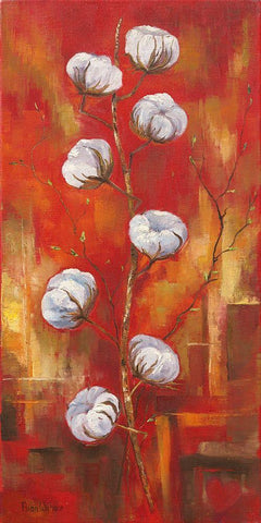 COTTON I White Modern Wood Framed Art Print with Double Matting by Withaar, Rian