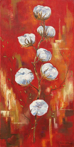 COTTON II White Modern Wood Framed Art Print with Double Matting by Withaar, Rian