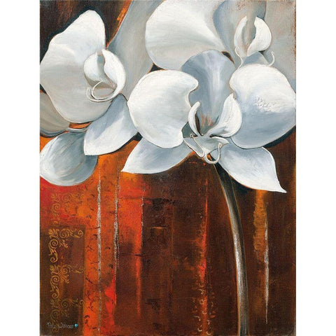 WHITE ORCHID I White Modern Wood Framed Art Print by Withaar, Rian