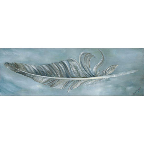 FEATHER I White Modern Wood Framed Art Print by Withaar, Rian