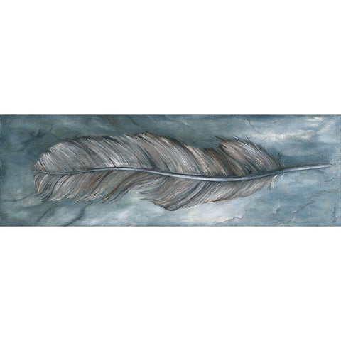 FEATHER II Gold Ornate Wood Framed Art Print with Double Matting by Withaar, Rian