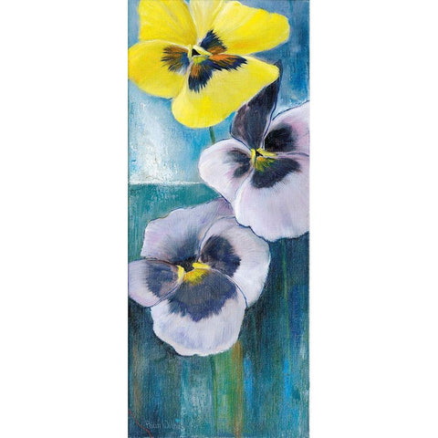 VIOLETS I White Modern Wood Framed Art Print by Withaar, Rian