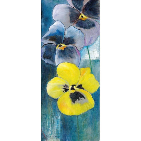 VIOLETS II Gold Ornate Wood Framed Art Print with Double Matting by Withaar, Rian