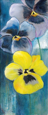 VIOLETS II White Modern Wood Framed Art Print with Double Matting by Withaar, Rian