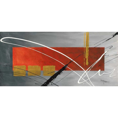 Nonpartision II Black Modern Wood Framed Art Print with Double Matting by Kikani, Umang