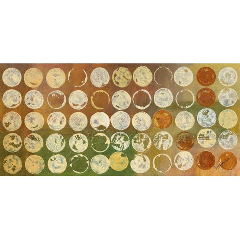 Disk A Licious Gold Ornate Wood Framed Art Print with Double Matting by Kikani, Umang