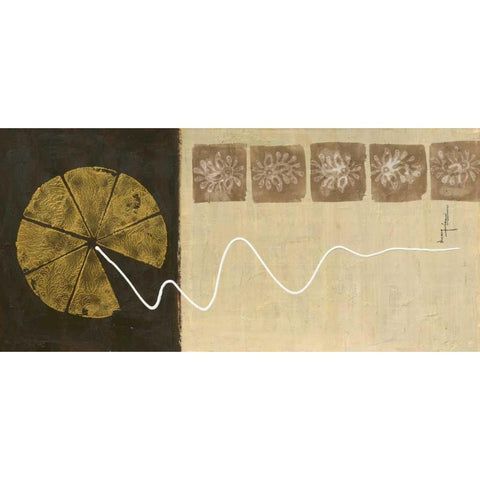 The Rising II Gold Ornate Wood Framed Art Print with Double Matting by Kikani, Umang