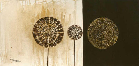 Lollies II Black Ornate Wood Framed Art Print with Double Matting by Kikani, Umang