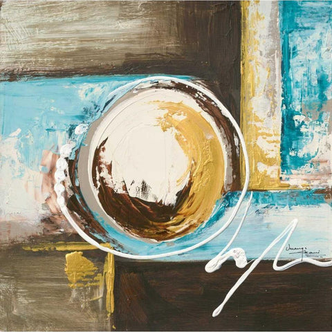 Spherical I Black Modern Wood Framed Art Print by Kikani, Umang