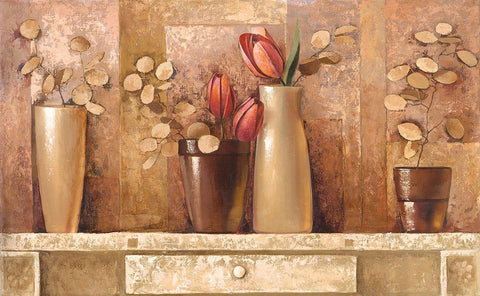 COMP GARDENERS CORNER Black Ornate Wood Framed Art Print with Double Matting by Babichev