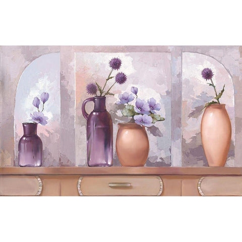 COMP LILAC KITCHEN White Modern Wood Framed Art Print by Babichev
