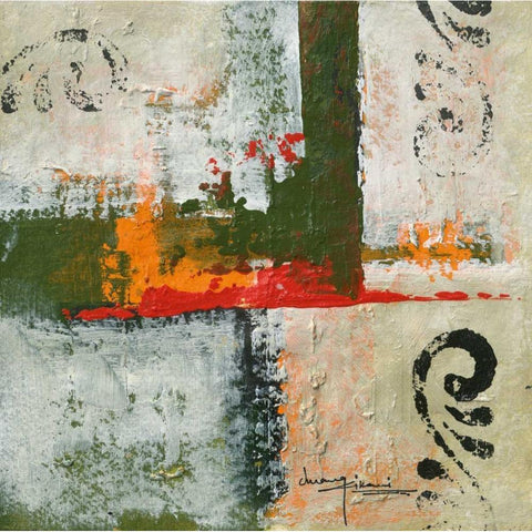 Capricious I Black Modern Wood Framed Art Print by Kikani, Umang