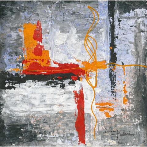 Urban Humanity I White Modern Wood Framed Art Print by Kikani, Umang