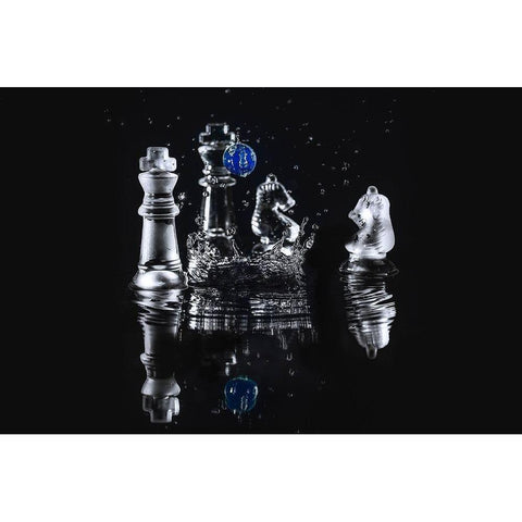 WATER CHESS II Gold Ornate Wood Framed Art Print with Double Matting by Kostka, Vladimir