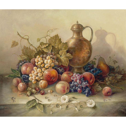 SUMMER HARVEST I Gold Ornate Wood Framed Art Print with Double Matting by Pila