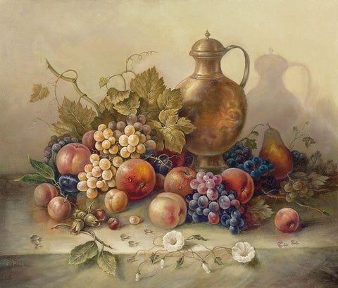 SUMMER HARVEST I White Modern Wood Framed Art Print with Double Matting by Pila