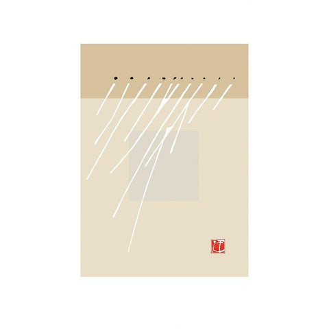 JAPANESE STYLE IV Black Modern Wood Framed Art Print with Double Matting by Sakai, Takashi