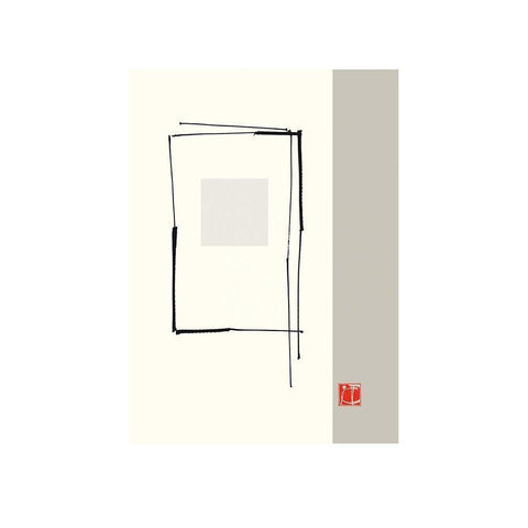 JAPANESE STYLE VI White Modern Wood Framed Art Print by Sakai, Takashi