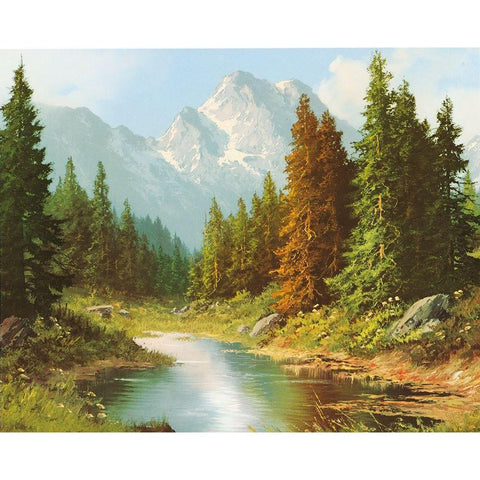 HIGH ABOVE Gold Ornate Wood Framed Art Print with Double Matting by Bochmann, Joh.