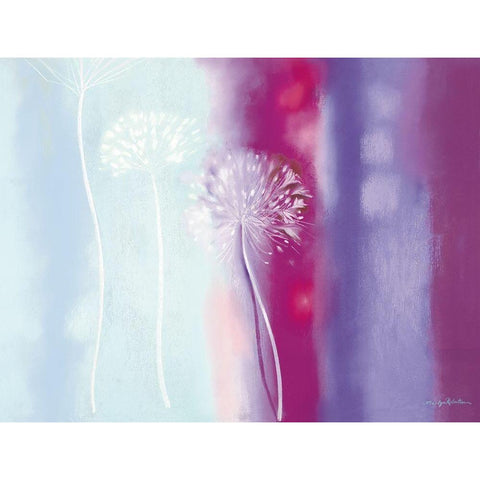 Floral ILLUSIONS II Black Modern Wood Framed Art Print by Robertson, Marilyn